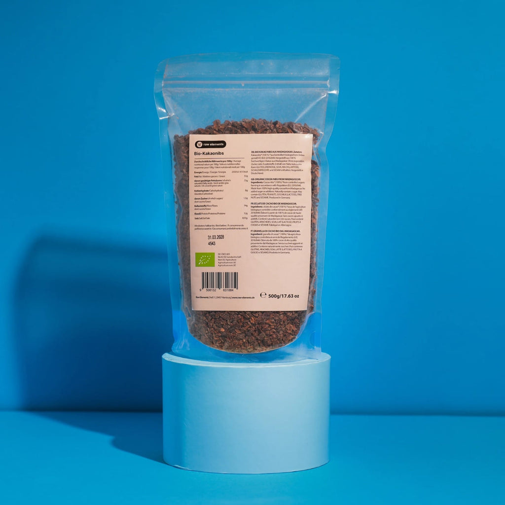 Bio Kakaonibs – 100 % Kakao aus Madagaskar, ballaststoffreich